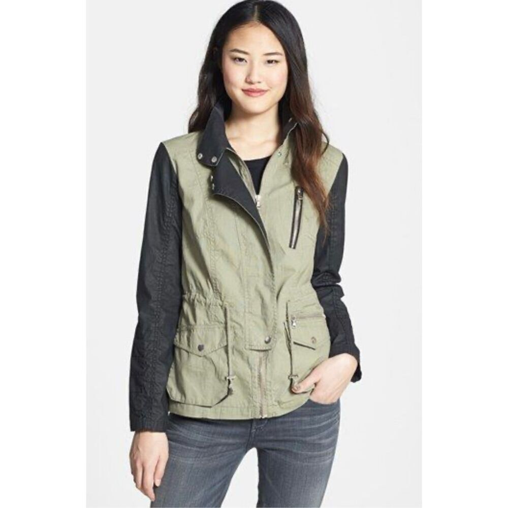 Womens Victoria Torres Bernardo Coated Sleeve Cotton Anorak Jacket - Sz S